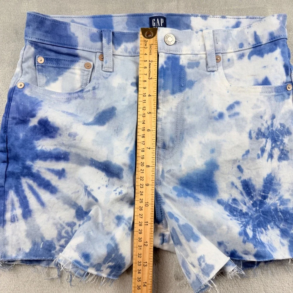 GAP Denim Women's Blue White Tie Dye High Rise 4